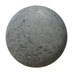 High-resolution PBR Gravel Concrete material for realistic texturing in 3D models, suitable for Blender and other 3D software.