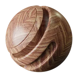 High-resolution PBR wooden parquet texture for 3D rendering in Blender, suitable for realistic interior visualization.