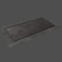 Detailed sewer hatch 3D model for Blender, perfect for urban environment detailing.