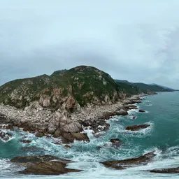 Sea island mountain cloud