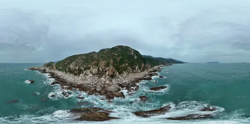 Sea island mountain cloud