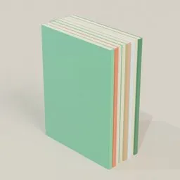 Upright Pastel A4 Book Stack