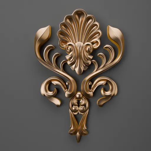 Ornate 3D classic ornament model showcasing intricate detailing, perfect for enhancing Blender 3D design projects.