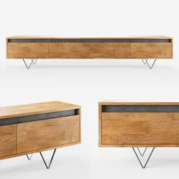 Modern Wooden Floor TV Console