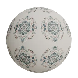 Floral mandala wallpaper