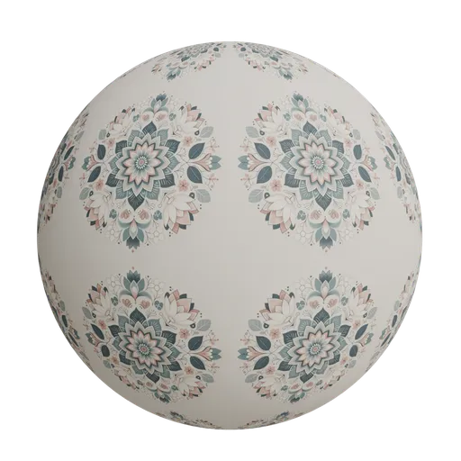 Floral mandala wallpaper