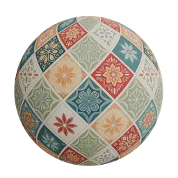 Colorful patchwork wallpaper