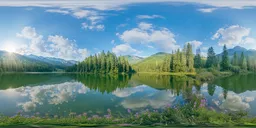 Mountain Lake Morning HDRI