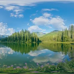 Mountain Lake Morning HDRI
