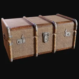 Short Steamer Trunk Brown