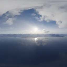 Aerial Landscape Sunny Clouds