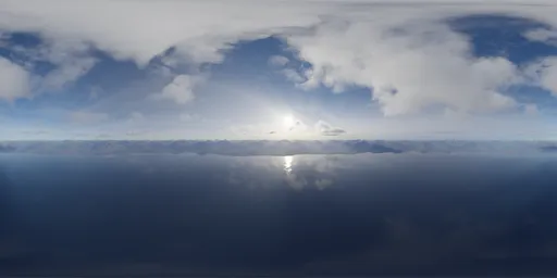 Aerial Landscape Sunny Clouds