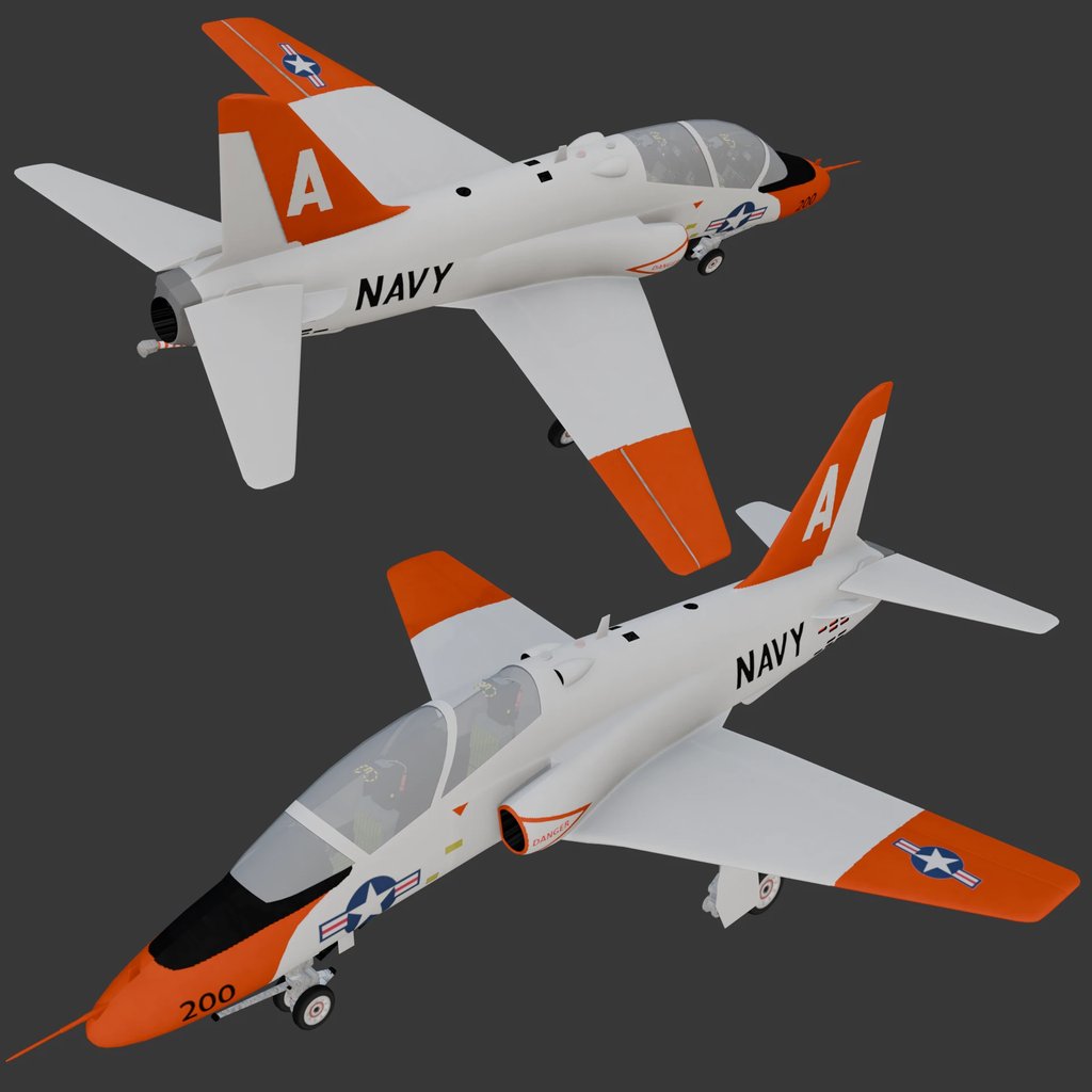 McDonnell Douglas T45 | Military Aircraft models | Blendkit