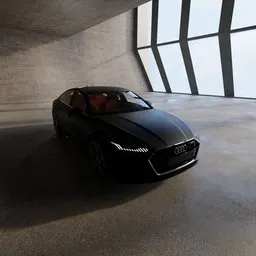 Audi A7 in Concrete Studio Lighting