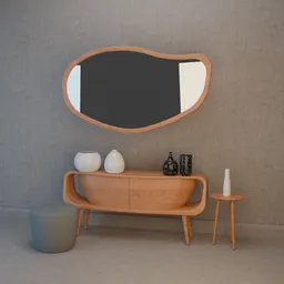Console and mirror