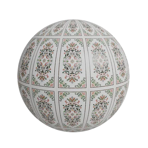 White marble inlay tile