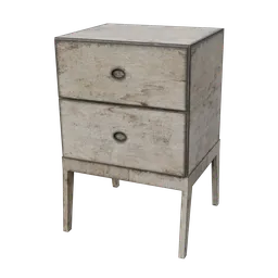 Modern Blender 3D nightstand with high-quality realistic textures, perfect for virtual staging.
