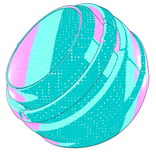 Blender 3D NPR Cartoon Effect texture for Eevee, offering a digital-art style with vibrant colors and stark contrasts.