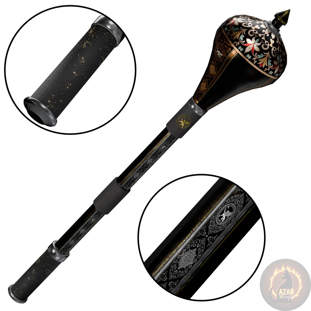 Persian Black Mace | Historical Weapons models | Blendkit