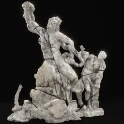 statue of Laocoon and His Sons dmg