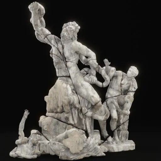 statue of Laocoon and His Sons dmg