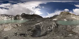 Glacier Lake Mountain Landscape Day