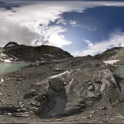 Glacier Lake Mountain Landscape Day