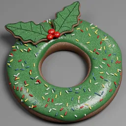 Christmas Wreath Gingerbread Cookie