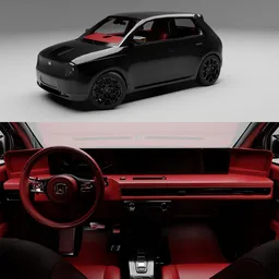 (Rigged)Honda E+Interior