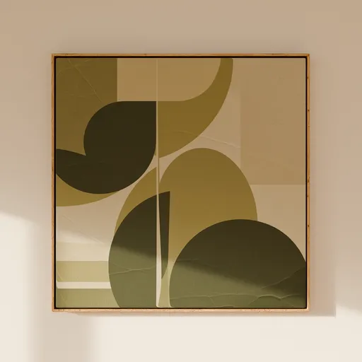 Framed Wall Art — Olive Shapes