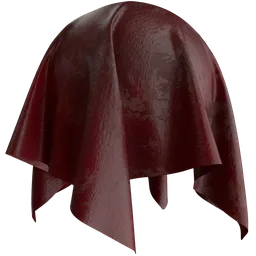 Procedural used leather burghundi