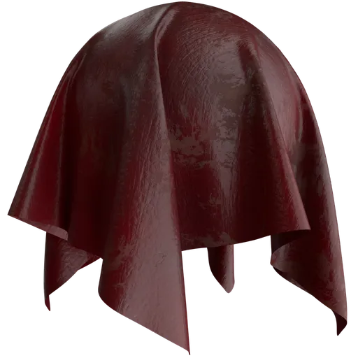Procedural used leather burghundi