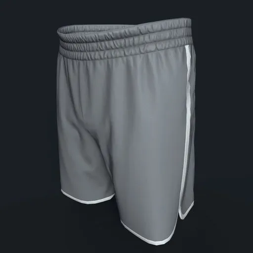High-quality 3D model of athletic shorts, optimized for Blender, with detailed textures and realistic folds.