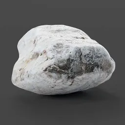 Detailed 3D beach rock model with realistic PBR textures, compatible with Blender for CG landscapes.