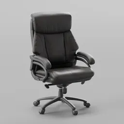 Black Leather Office Chair