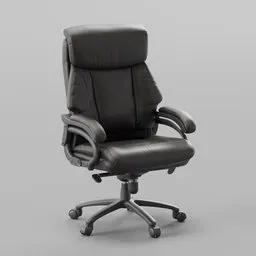 Black Leather Office Chair
