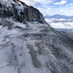 Glacier Large Mountain Side