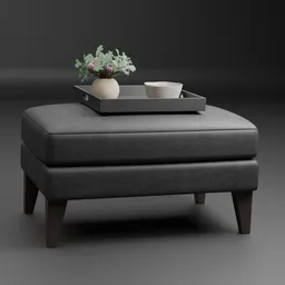 Modern Fabric Ottoman Decor