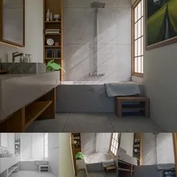The warm minimalist bathroom