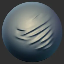 3D sculpting brush for creating detailed fabric textures like collars and shirt wrinkles in Blender models.