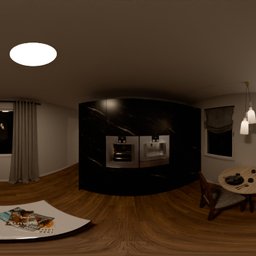 Livingroom and Kitchen Night