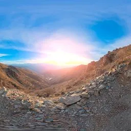 Rocky Mountain Pass Golden Sunset HDRI