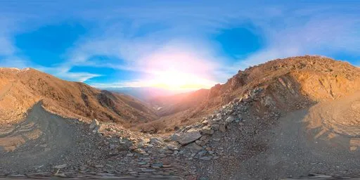 Rocky Mountain Pass Golden Sunset HDRI