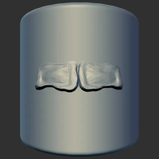 ER Dragon Brush 97 imprint for 3D sculpting reptile skin textures in Blender 3D software.