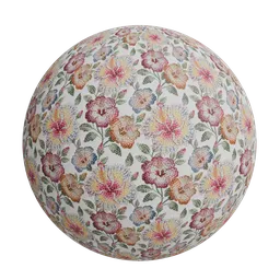 Floral embroidery motifs wallpaper