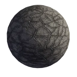 High-resolution cracked dry soil PBR texture for 3D rendering in Blender and other software.