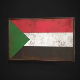Sudan Flag Picture Frame