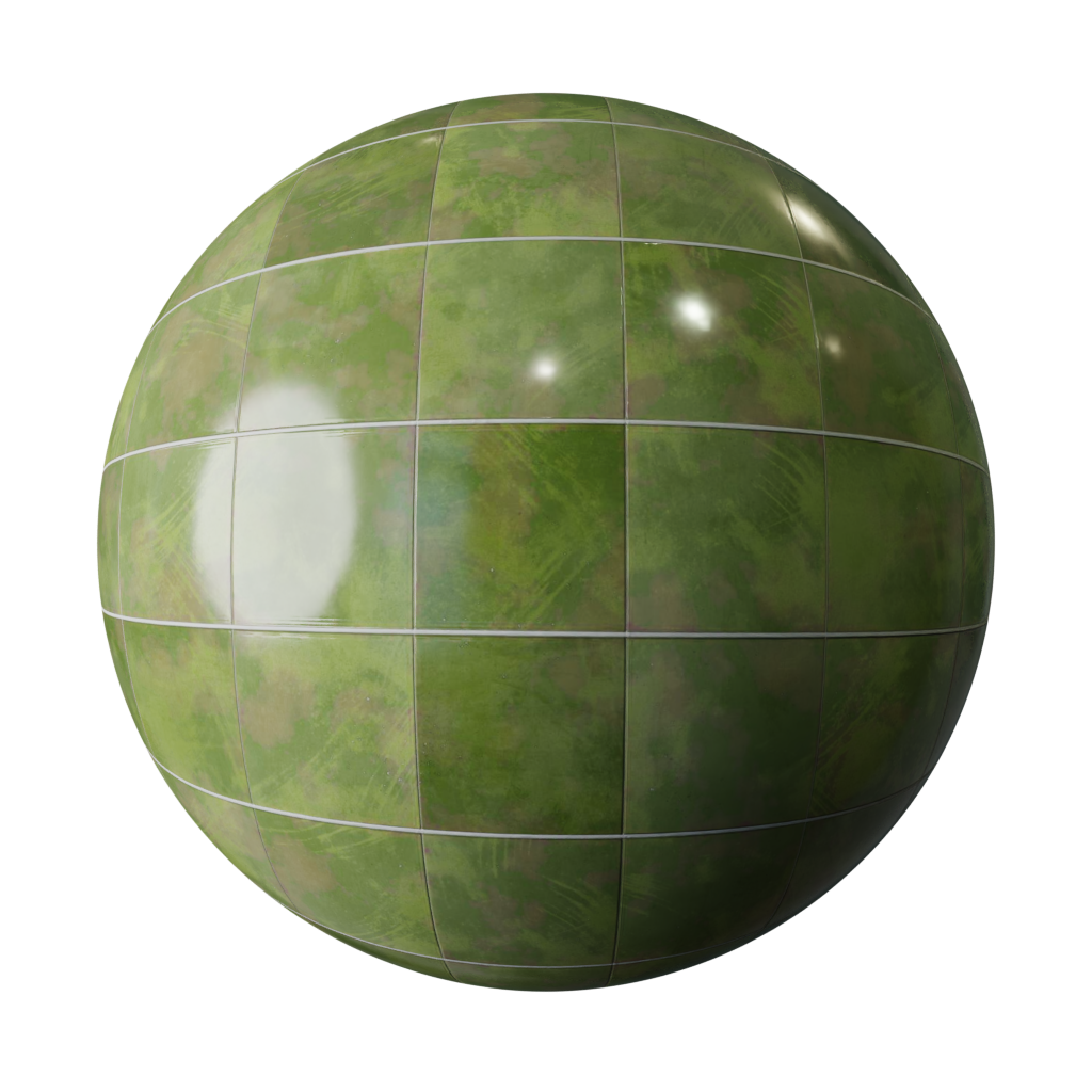 Shiny tile green | FREE tiles materials | BlenderKit