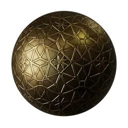 Geometric Brass Engraved Pattern