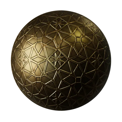 Geometric Brass Engraved Pattern